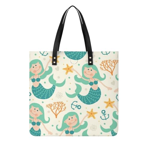 Sac à bandoulière pour femmes Sirène Verte le grand cabas contre le manque de place