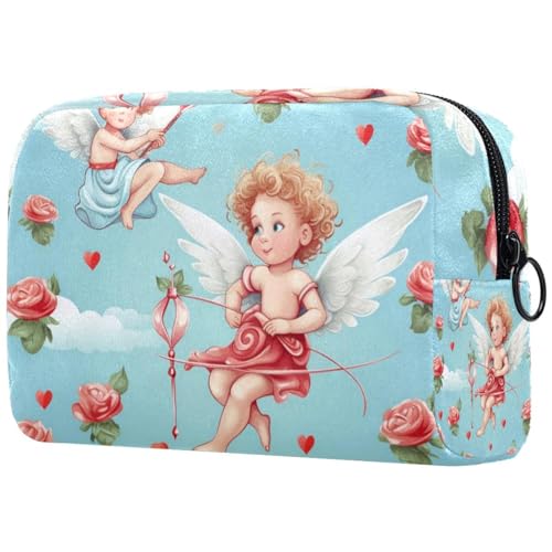Beauty case da donna Cupido Love Rose con cerniera beauty case da viaggio organizer per cosmetici Multicolore 4 Art Deco