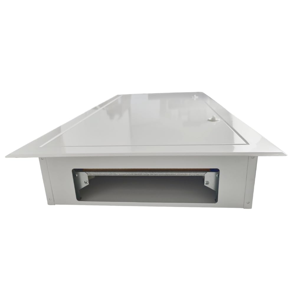 Doktorvolt Scatola di distribuzione a incasso, scatola di fusibili, scatola di distribuzione, alloggiamento in metallo, 90 moduli, 5 file, con porta bianca, IP30, IK07, per installazione in casa