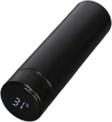 Garrafa Térmica Café, Água C/Sensor De Temperatura Em Led Cor:Preto