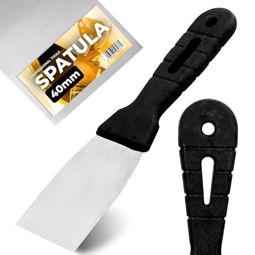 Espátula 40 mm Cuchillo de Pintor Llana de Superficie Rascador de Fachada Espátula Pintura Pladur Masilla de Albañil Herramienta de Yesero para Paredes