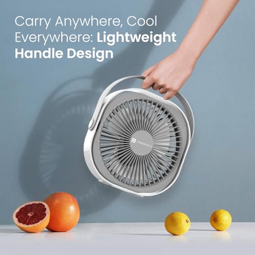 Image of Portronics CoolCube Portable Desktop Fan with 2400mAh Battery, Type-C Charging, 360 Rotation, 3 Speed Modes Up to 2500 RPM, BLDC Motor, Quiet Operation, Up to 3 Hour Playtime, For Home,Car &Office