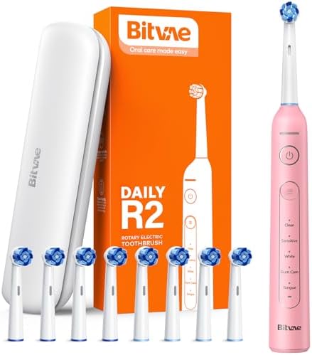 Bitvae R2 Rotating Electric Toothbrush for Adults with Pressure S...