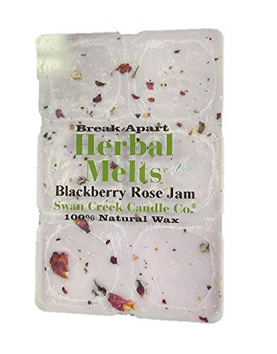 Swan Creek Candles 5.25 ounces Blackberry Rose Jam Drizzle Melt Scented Break Apart Soybean Wax