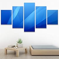 SIGNWIN 5 Panel Canvas Wall Art Modern Art Abstract Contemporary Edgy Mixed Media Multicolor Patterns for Home Decorations Ready to Hang - 60