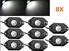 8 Piezas Luces de Roca Blancas de Alta Resistencia para Bajos, Luces de Cama, Exterior e Interior, Barco, RZR, Pódiums 4