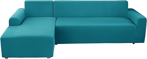 Miniatura 19 de MIFXIN Fundas para sofá seccional en forma de L, 2 piezas, fundas elásticas para sofá chaise en forma de L, protector de muebles para sala de estar