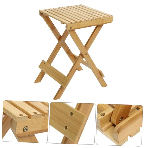 Tabouret pliable bambou compact pour petits espaces intérieurs - 7
