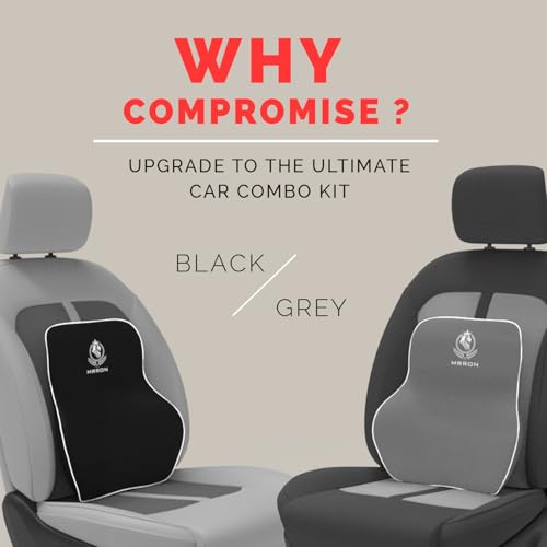 Image of MRRON Back Support for Office Chair | 3 Years Warranty | Medical Grade Memory Foam Car Seat Back Support, Orthopedic Lumbar Back Rest for Back Pain Relief - Back Pillow for Sitting Long Hours