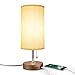 Produktbild USB-Tischlampe, Nachttischlampe, moderne Nachttischlampe mit USB-Ladeanschluss, einzigartiger runder Lampenschirm, praktische Zugkette, Umgebungslicht für Wohnzimmer, Schlafzimmer