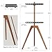 PUTORSEN Premium Wood Easel TV Stand, Adjustable TV Tripod Stand for 45-65 Inch LED LCD Screen, with Top TV Shelf and Magnetic Concealed Cable Management, Max Load 88lbs, Walnut