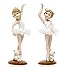 THj Home Decor Ornament Figur Nette Ballettpuppe Figur Engel Statue Harz Engel Basteln Weihnachtsdekoration Geburtstagsgeschenk Für Mädchen (2 Engel)