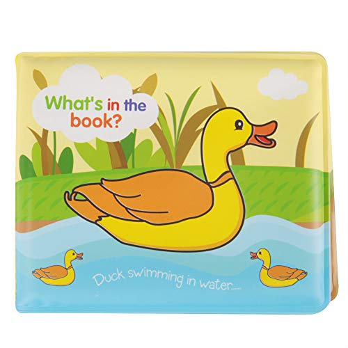 Plastic Baby Bath Book, Infant Children Toddler Tear Proof Early Education Toys Non-Toxic Shower Toy(Duck)