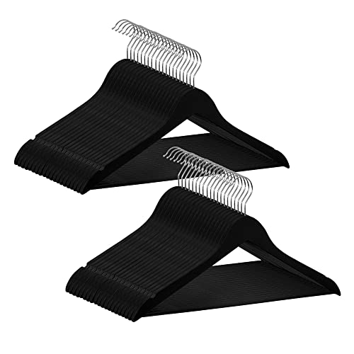COM-FORT HOUSE | Perchas de Madera Nogal | Color Negro | Diseño Elegante | Madera Maciza | Perchas con Garra | para Trajes |...