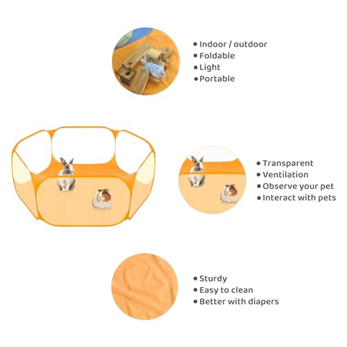 Amakunft barraca de gaiola de animais pequenos, respirável e transparente para animais de estimação