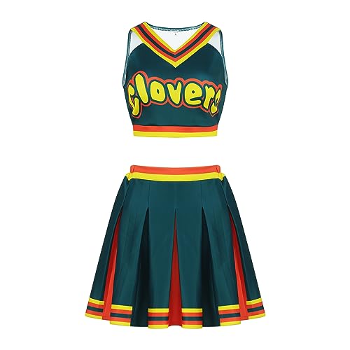 Costume de pom-pom girl haut court et jupe tenue cosplay