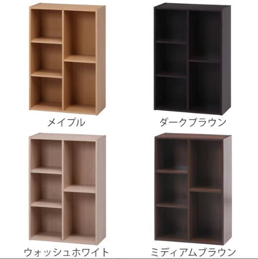 Amazon｜カラーボックス 2列タイプ 本棚 CDラック 幅59cm ブック