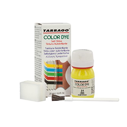Tarrago | Self Shine Color Dye 25 ml | Tintura Autobrillante para Zapatos y Accesorios | Cubre Rozaduras y Desgastes del Calzado | Limón (31)