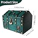 Vintage Wooden Treasure Chest, Jewelry Storage Box with Lock, Classical Storage and Decorative Box, Large Capacity Vintage Decorative Box, Jewelry Storing Storage Organizer for Home Decoration,Green