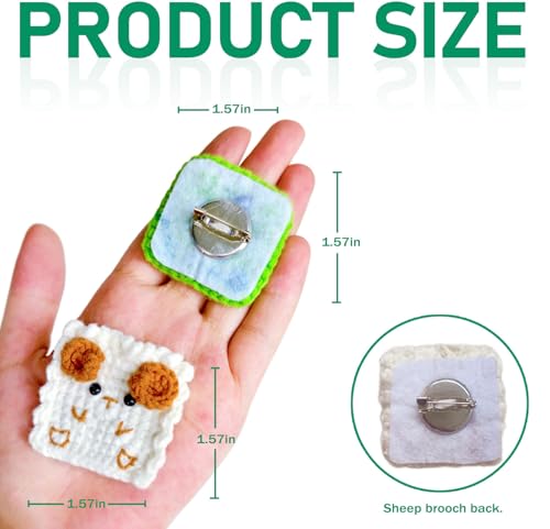 Image of Crochet Handmade Kawaii Brooch for Backpacks Clothing Jackets Hats, Cute Pins for Women Girls
