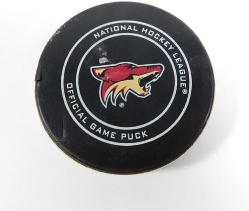 2019 Arizona Coyotes vs. Anaheim Ducks Game Used Puck 3-5-19 AA0037530 - NHL Unsigned Game Used Pucks