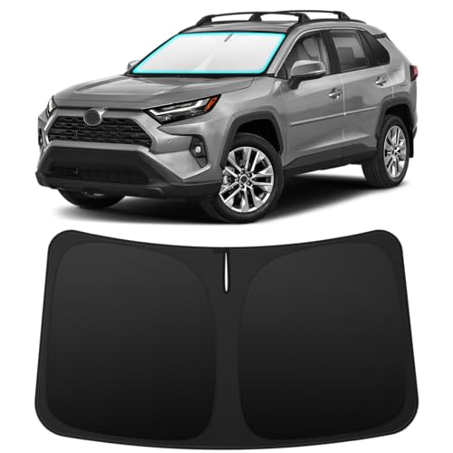 INSAUTO Custom Fit Windshield Sun Shade Accessories for Toyota RAV4 2019-2026 Foldable Front Window Sunshade UV & Heat Reflector Keeps Interior Cool Includes Storage Bag