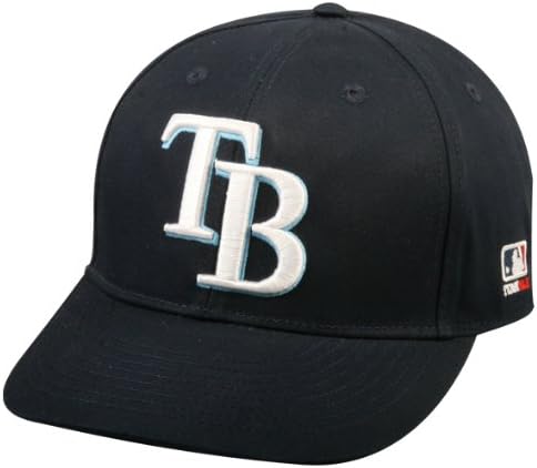 Outdoor CapYouth FLAT BRIM Tampa Bay Rays Home Navy Blue Hat Cap MLB Adjustable
