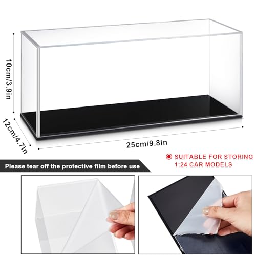 Image of Juexica 4 Pcs 1:24 Clear Acrylic Model Car Display Case