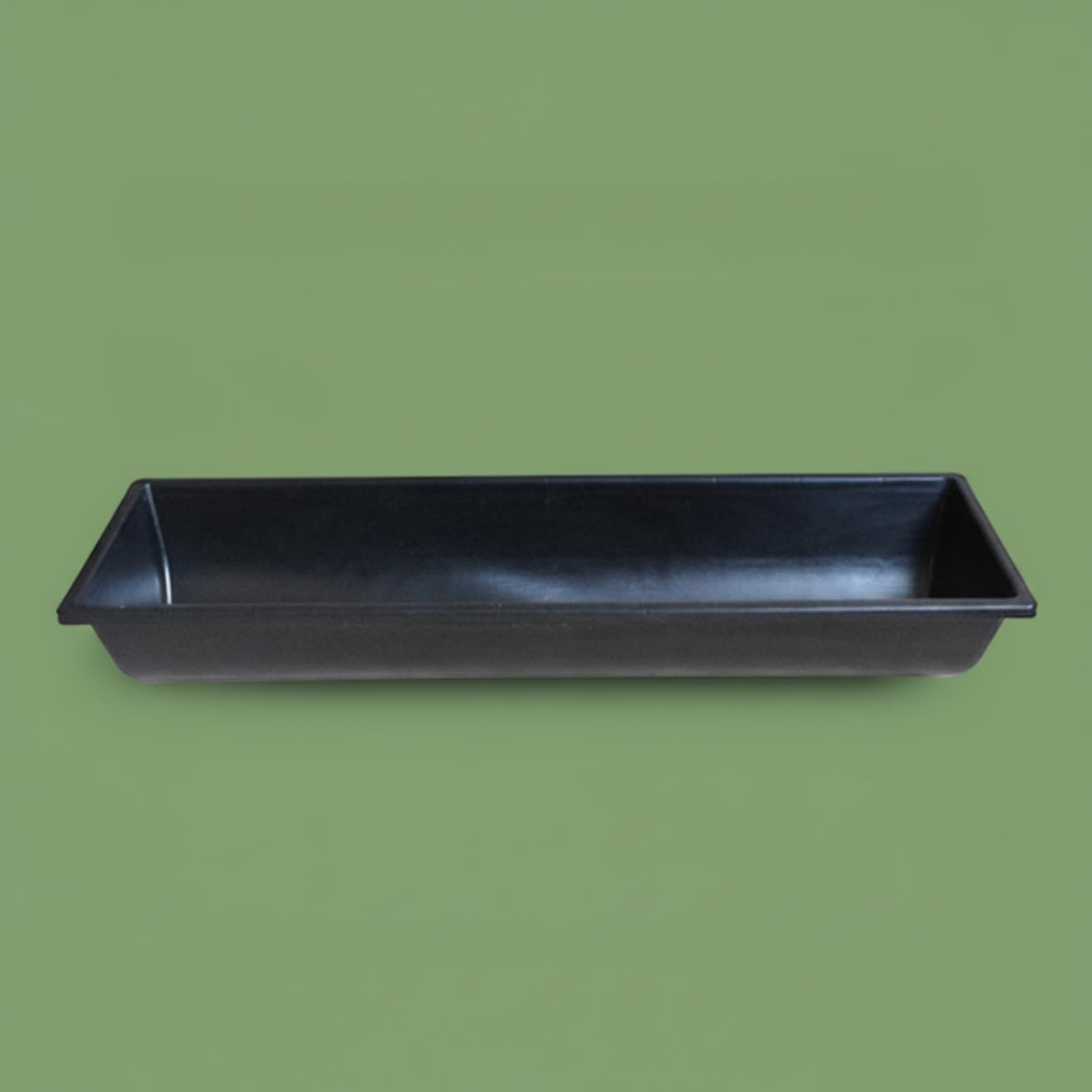 Gralara Vasca di Alimentazione in Plastica Mangiatoia Facile da Pulire Abbeveratoio per Agricoltori, Fattoria, Array, Nero, Versione Normale