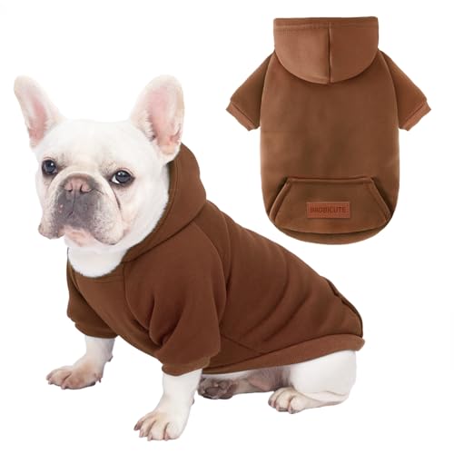 Image of 1 Pack Dog Hoodie Warm Hood Dog Sweater Cold Weather Small Dogs Sweatshirt Comfort Pet Clothes for Small Medium Dogs with Pockets Chihuahua Clothes for Male Female Girl Boy Sporty Daily Wear