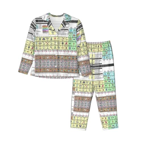Ensemble de pyjama tableau périodique vêtement de nuit confortable, le cadeau idéal pour un chimiste