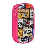 Spacieuse et polyvalente : avec une taille généreuse de 10,5 x 5 x 21 cm, cette trousse offre suffisamment d'espace pour ranger non seulement vos crayons, mais aussi des fournitures d'art, des essentiels de bureau et même du maquillage. Le design double couche offre une organisation supplémentaire
