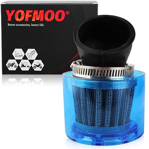 YOFMOO Air Filter Cleaner 38mm 39mm 45 Degree Bend Splash Proof Plastic Cover Compatible with 50cc 90cc 110cc 125cc 140cc 200cc Motorcycle ATV Scooter Quad Go Kart Moped Pit Dirt Racing Bike GY6