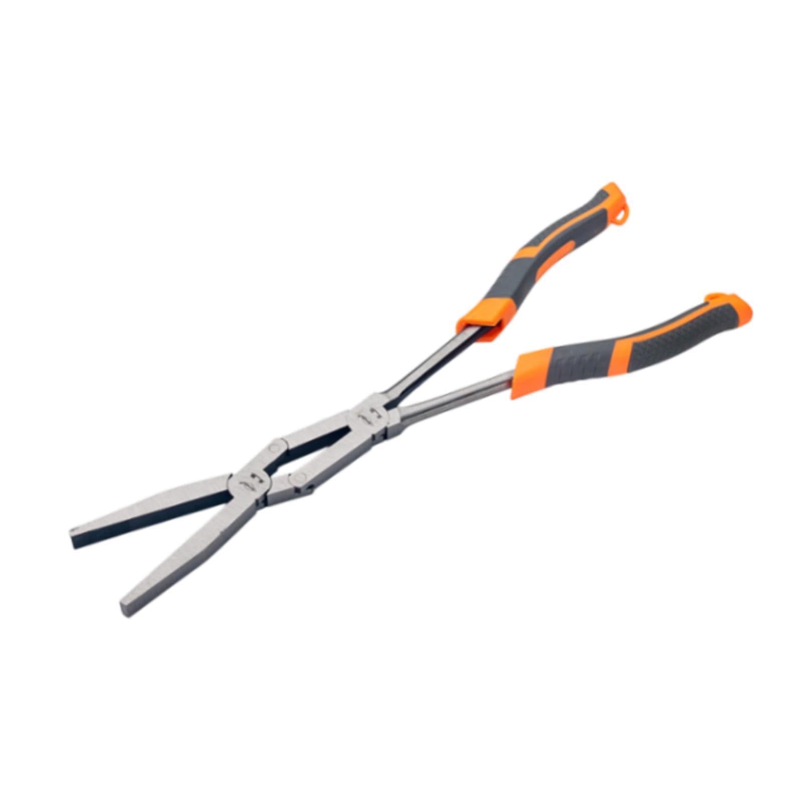 Double Joint Plier Anti Slip Long Handle Plier, for Industrial Construction, Extended Flat Mouth, Total Length 35cm
