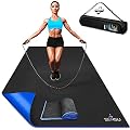 Sensu Large Exercise Mat – 6’ x 4’ x 8.5mm Extra Thick Workout Mats for Home Gym Flooring - Perfect for Jump Rope, Weights, MMA, Cardio and Fitness – Durable High Density Non-Slip Workout Mat - Shoe Friendly