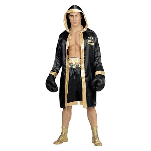 W WIDMANN MILANO Party Fashion - Traje de boxeador Campeón del mundo, traje de boxeador con capucha, deportista, kickboxer