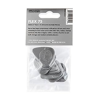 Jim Dunlop Herco Flex Lot de 12 médiators en nylon Taille M 75 Heavy Silver - Les Beatles, Paul McCartney, John Lennon, RIngo Starr, George Harrison Jim Dunlop Herco Flex Lot de 12 médiators en nylon Taille M 75 Heavy Silver – Image 5