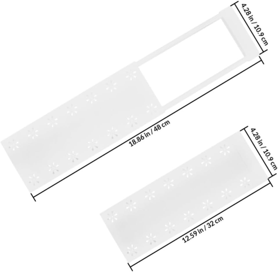 Adjustable Expandable Closet Shelf Divider Rack 3pcs, 32-48cm Extendable Wardrobe Tension Shelf Organizer for Cabinet Storage and Closet Organization