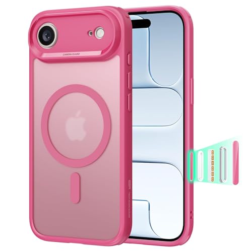 Image of ESR for iPhone Air Case, Camera Control Cover, Compatible with MagSafe, Shockproof Military-Grade Protection, Magnetic Phone Case for iPhone Air, Classic Hybrid Case, Frosted Pink