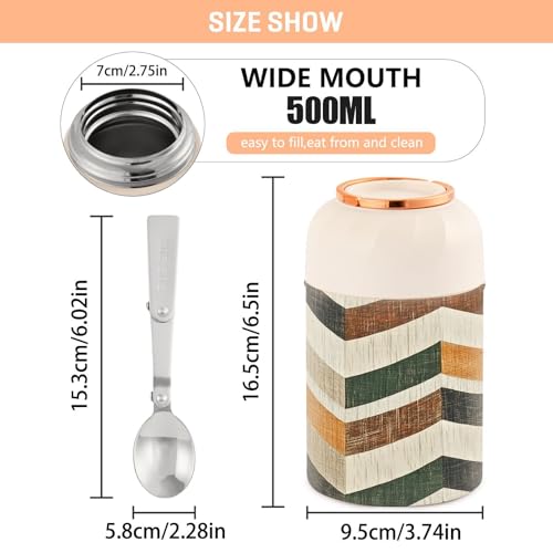 Tarro de comida aislado de 500ml para comer caliente en la oficina 4