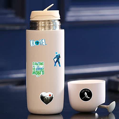 Wilderness Adventure Outdoor Stickers 100 Pcs Hiking Camping Sticker Travel Waterproof Vinyl Decals for Cars Laptop Water Bottle Luggage Suitcase Motorcycle Y4-LYTZ (Camp)