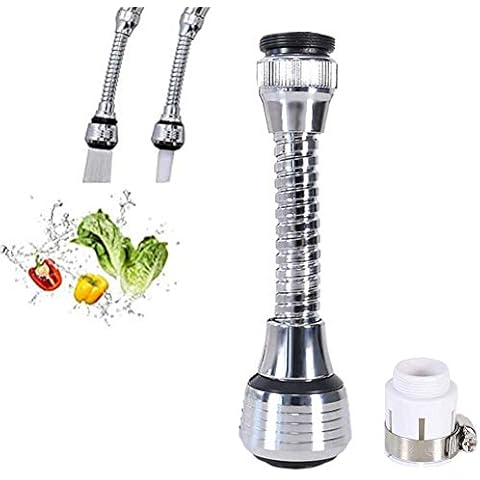 Universal Faucet Extension, Kitchen Faucet Extender, Kitchen Tap Extension, Flexible Faucet Sprayer Thread Interface for Bathroom Kitchen Tap Nozzle Filter Adapter Cover