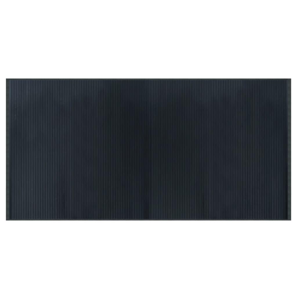 vidaXL Teppich Rechteckig Grau 100x200 cm Bambus