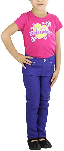Image of ToBeInStyle Girl's Denim Easy Styling Classic Timeless Everyday Jeans Zip-Up Closure