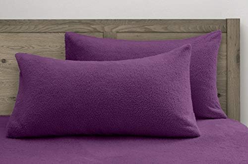 Velosso Teddy Bear Super Plush Warm Fuzzy Cuddly Fleece Thermal Bedding Fitted Sheets (1 x King Fitted Sheet, Silver Grey)