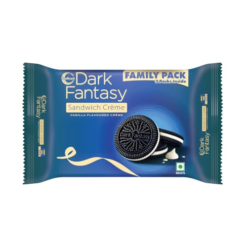 Sunfeast Dark Fantasy Vanilla Sandwich Crème Biscuits, 237g Sunfeast Dark Fantasy Vanilla Sandwich Crème Biscuits, 237g