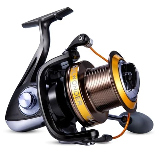 Alwonder Saltwater 10000 Spinning Reel for Surf Casting, 11+1 Stainless BB, 31 LB Drag, Graphite Body Long Casting Big Game Aluminum Spool Ocean Fishing Reel