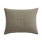 Levtex Home - Mills Waffle Taupe - Decorative Pillow (14 x 18in.) - Waffle - Taupe