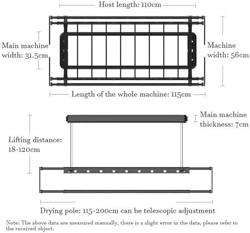 Remote Control Electric Ceiling Clothes Dryer, Adjustable Height, 35kg Capacity, LED Light, Aluminium Alloy Hanger Rack - Space-Saving Laundry Solution (White)