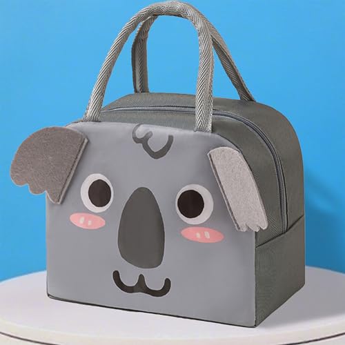 Insulated Reusable Lunch Tote Bags Cartoon Portable Lunch Box for Work Office Picnic Beach (Koala)